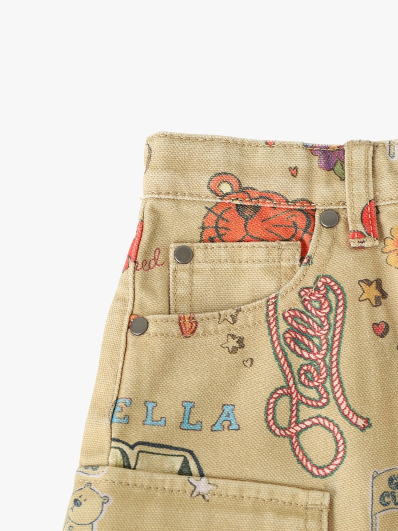 キャンバス カレッジ スカート（3-8Y） 詳細画像 beige 3