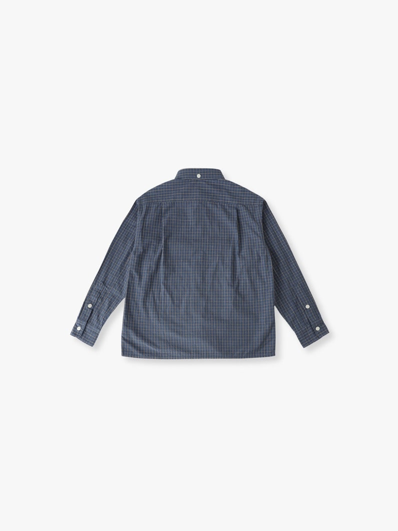 チェック ボタン ダウン シャツ（100-135cm） 詳細画像 blue 1
