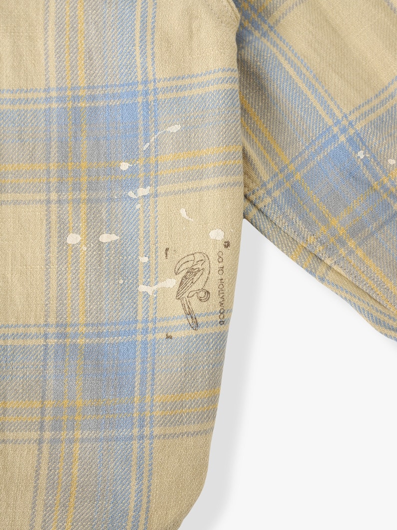 フランネル リメイク ワーク シャツ（105-125cm） 詳細画像 yellow 3