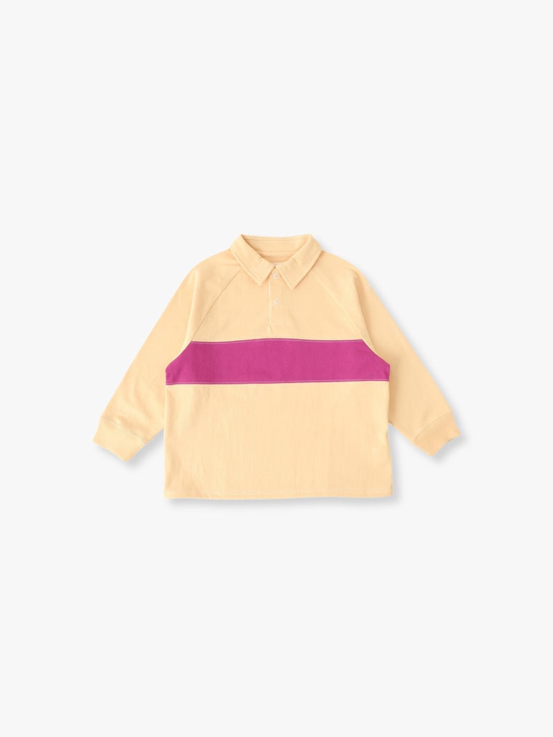 ラグビー シャツ（イエロー/グリーン/ネイビー/100-140cm） 詳細画像 yellow 1
