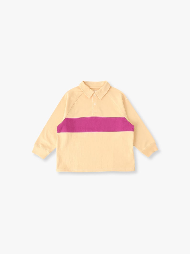 ラグビー シャツ（イエロー/グリーン/ネイビー/100-140cm） 詳細画像 yellow 3