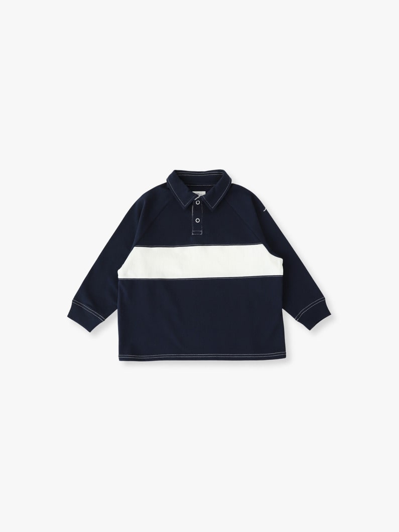 ラグビー シャツ（イエロー/グリーン/ネイビー/100-140cm） 詳細画像 navy