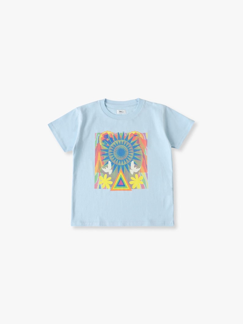 ラブ グラフィック ティー（ライトブルー/ホワイト/100-140cm） 詳細画像 light blue 3