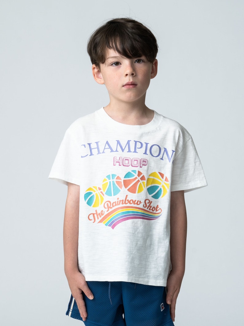 スポーツ プリント ティー（オフホワイト/グリーン/100-140cm） 詳細画像 off white