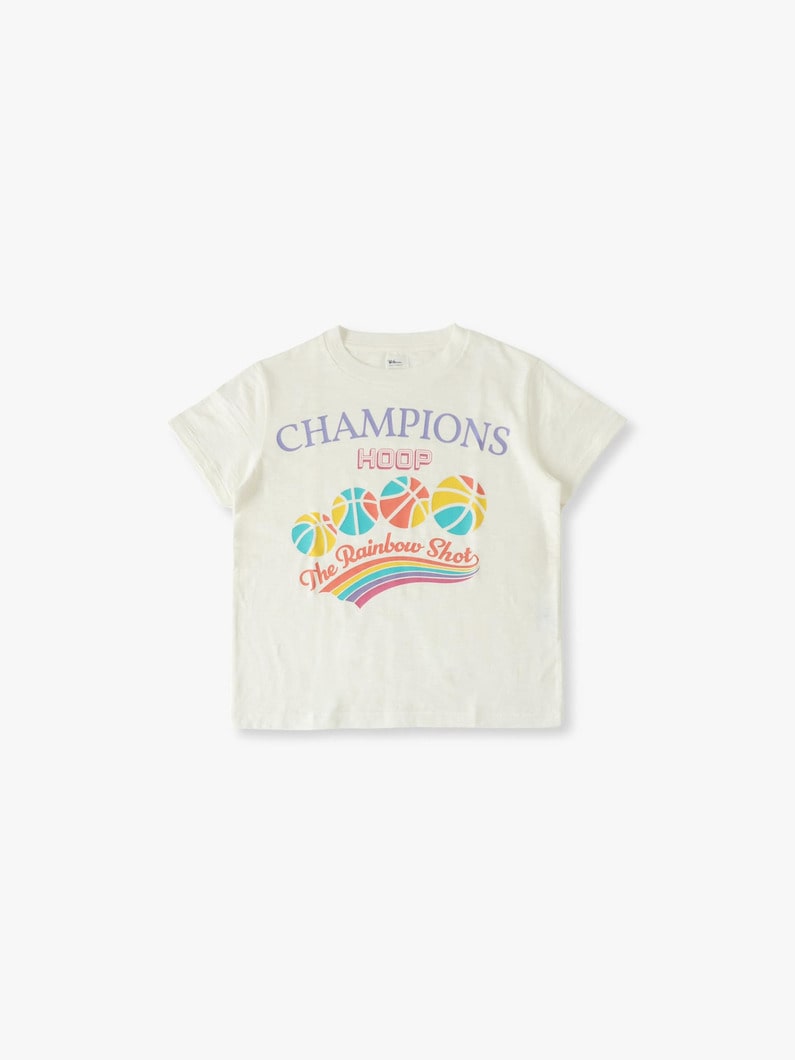スポーツ プリント ティー（オフホワイト/グリーン/100-140cm） 詳細画像 off white 2