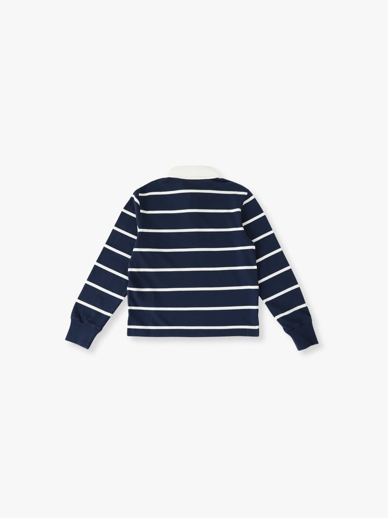 ロゴ ラグビー ポロ シャツ（ネイビー/6-10Y） 詳細画像 navy 1