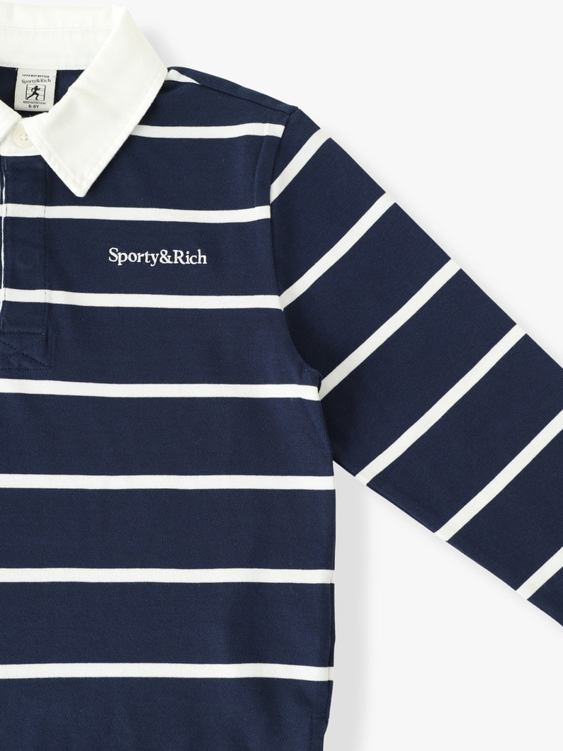 ロゴ ラグビー ポロ シャツ（ネイビー/6-10Y） 詳細画像 navy 2