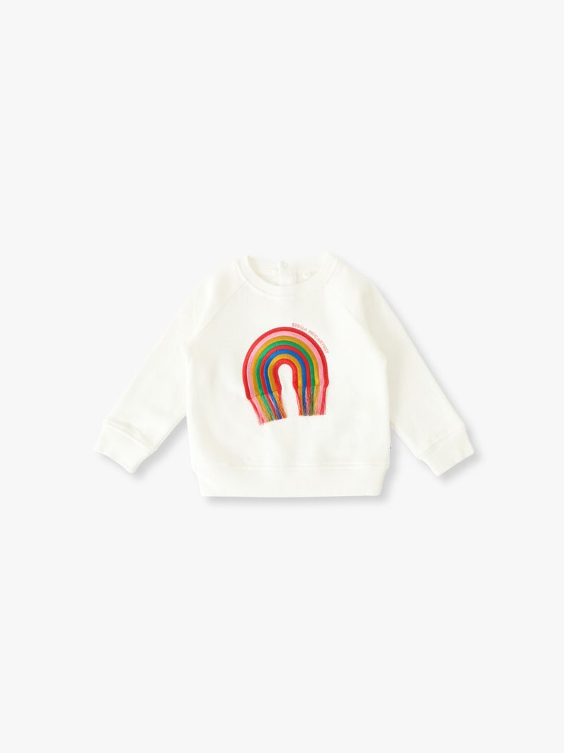 レインボー スウェット プルオーバー（12-24M） 詳細画像 ivory 1