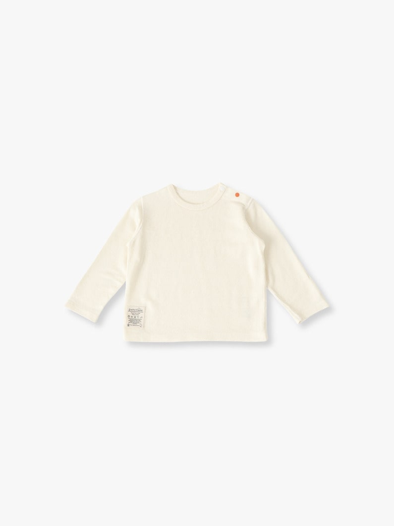 ロング スリーブ ティー（オフホワイト/オレンジ/ライトグリーン/グリーン/70-90cm） 詳細画像 off white