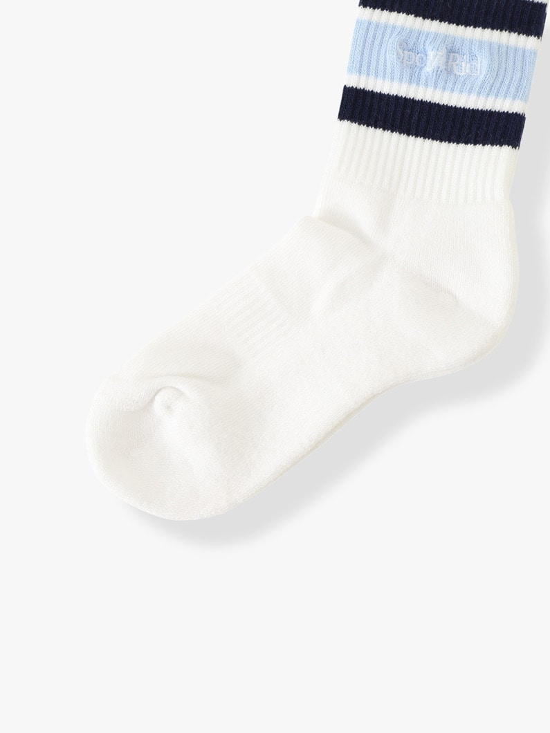 ロゴ ソックス（ネイビー&times;ホワイト&times;ライトブルー/17-22cm） 詳細画像 white 1