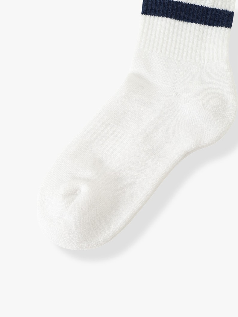 ロゴ ソックス（ネイビー&times;ホワイト/17-22cm） 詳細画像 white 1