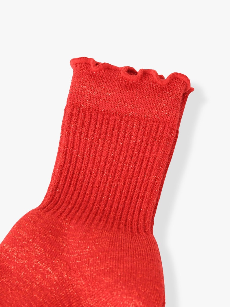 キラキラ スケーター ソックス（13-18cm） 詳細画像 red 2