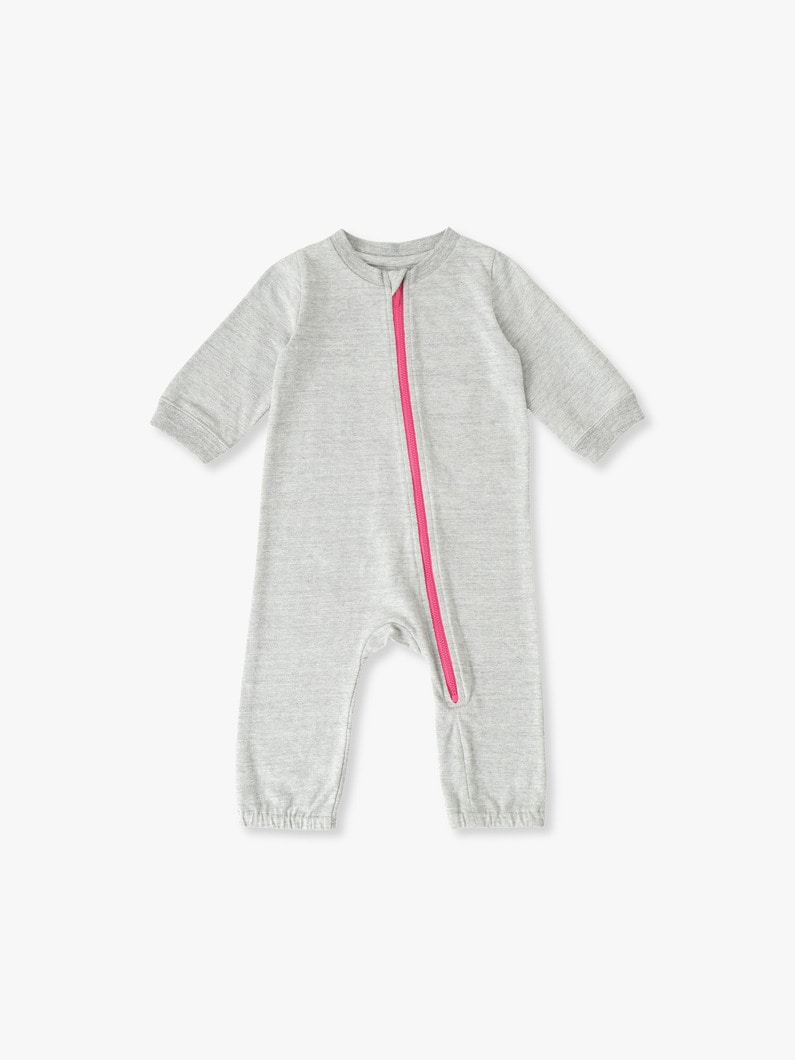 ベビー カバーオール（ライトグレー/チャコールグレー/70cm） 詳細画像 light gray 1