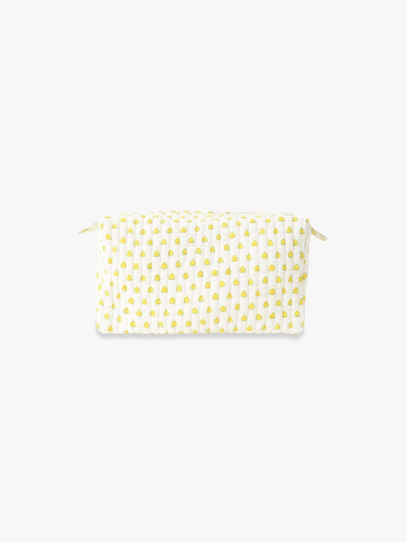 ハートブロック メイクアップポーチ（イエロー） 詳細画像 yellow 1