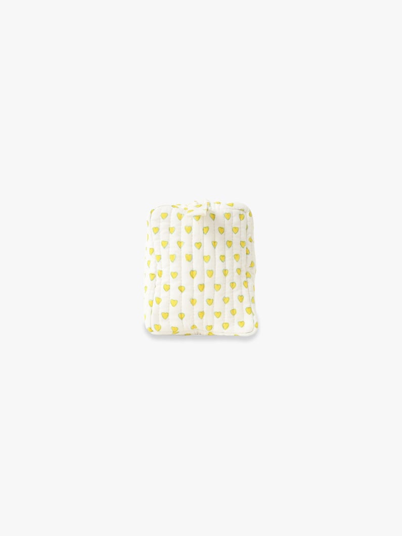 ハートブロック メイクアップポーチ（イエロー） 詳細画像 yellow 2