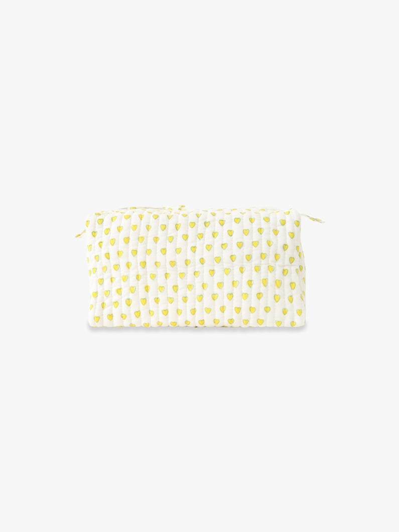 ハートブロック メイクアップポーチ（イエロー） 詳細画像 yellow 3