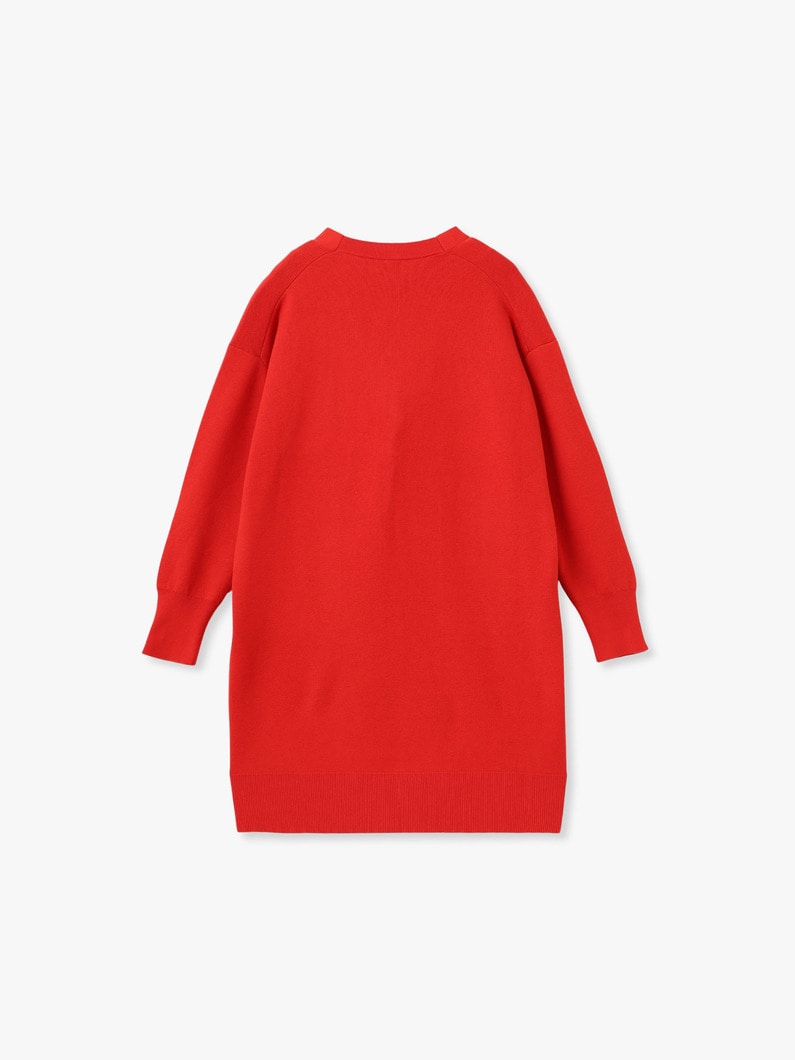 コットン シルク ダブルフェイス ロング カーディガン 詳細画像 red 1