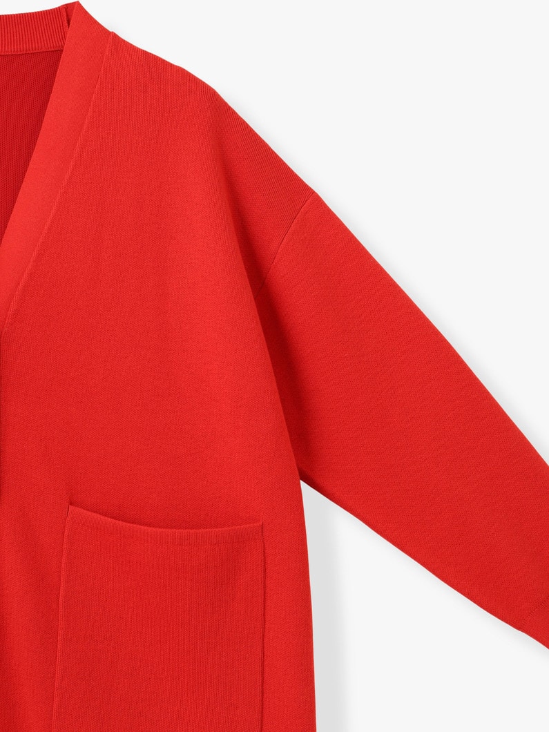 コットン シルク ダブルフェイス ロング カーディガン 詳細画像 red 2