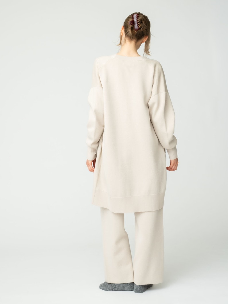 コットン シルク ダブルフェイス ロング カーディガン 詳細画像 ivory 5