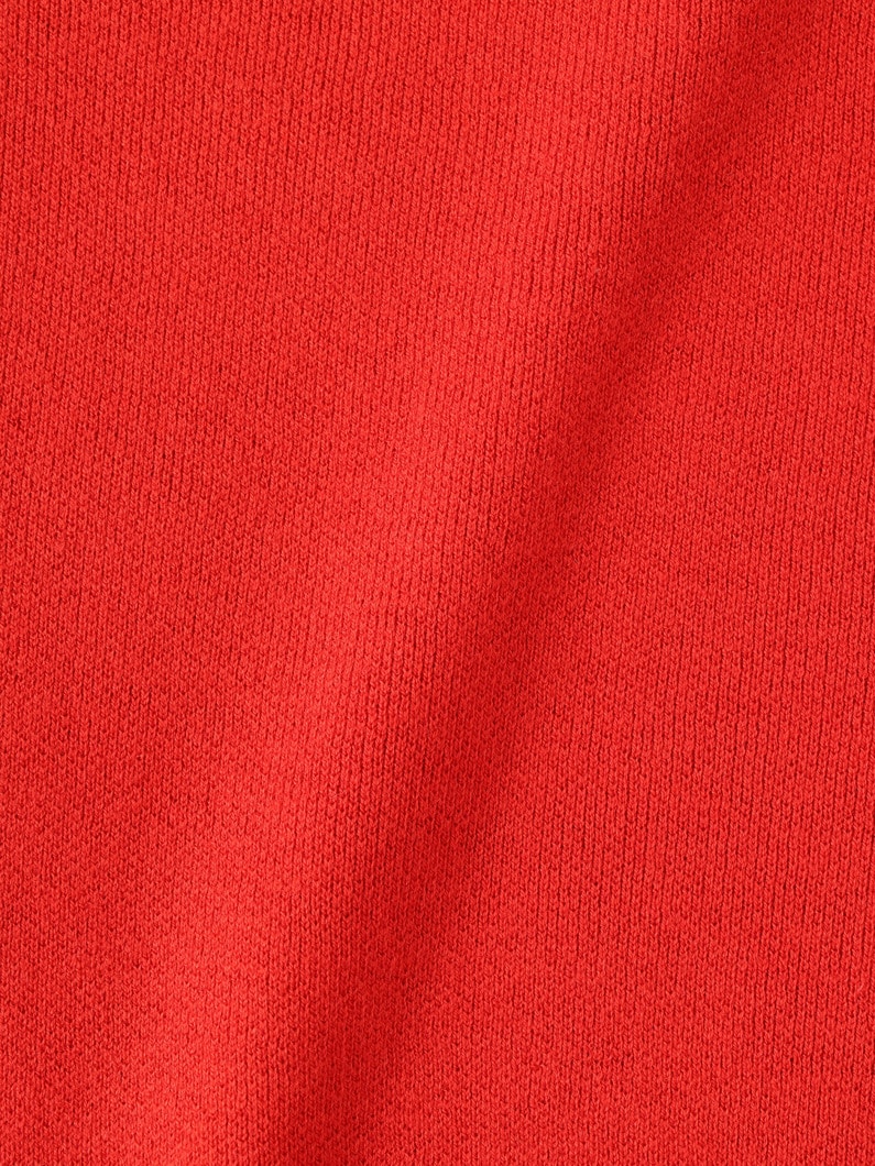 コットン シルク ダブルフェイス ハーフジップ プルオーバー 詳細画像 red 4