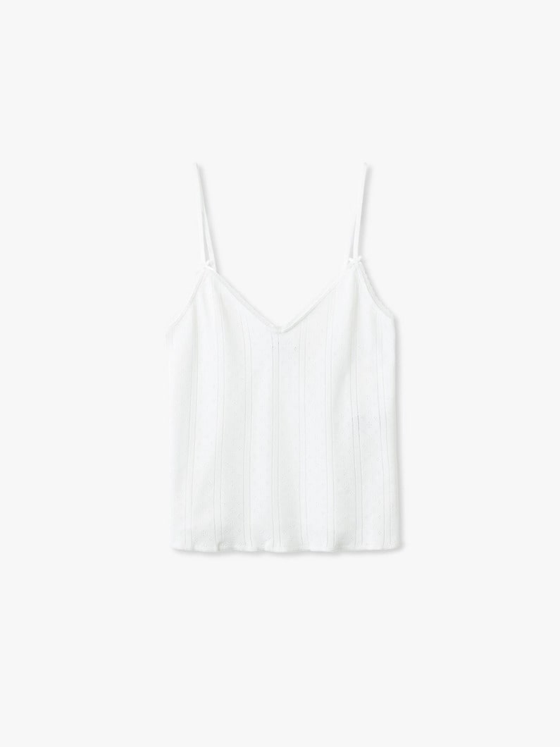 ポインテール ロングキャミソール 詳細画像 white 2
