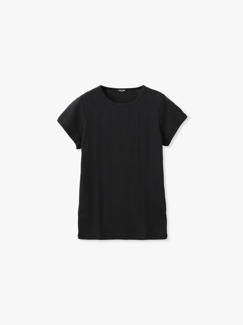 ポインテール フレンチスリーブ ティー 詳細画像 black