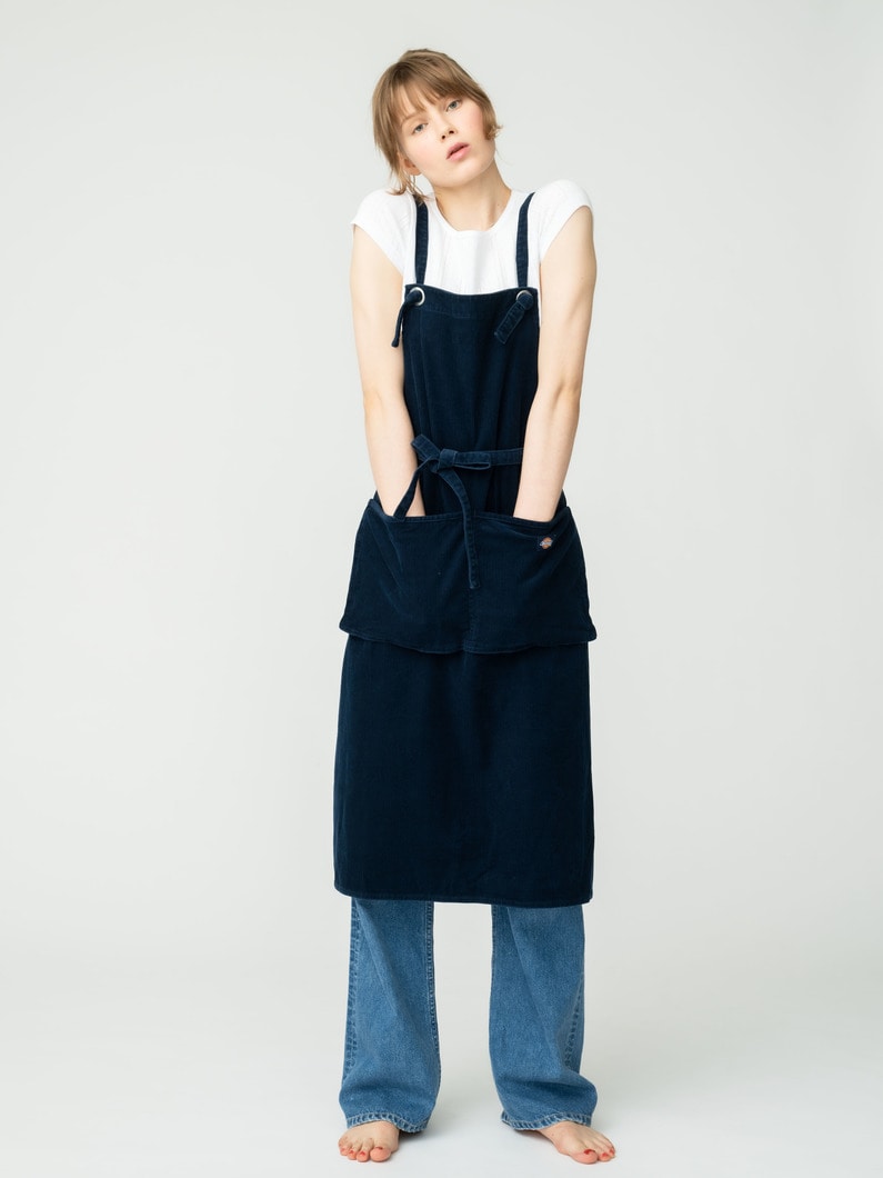 コーデュロイ ワーク エプロン 詳細画像 navy