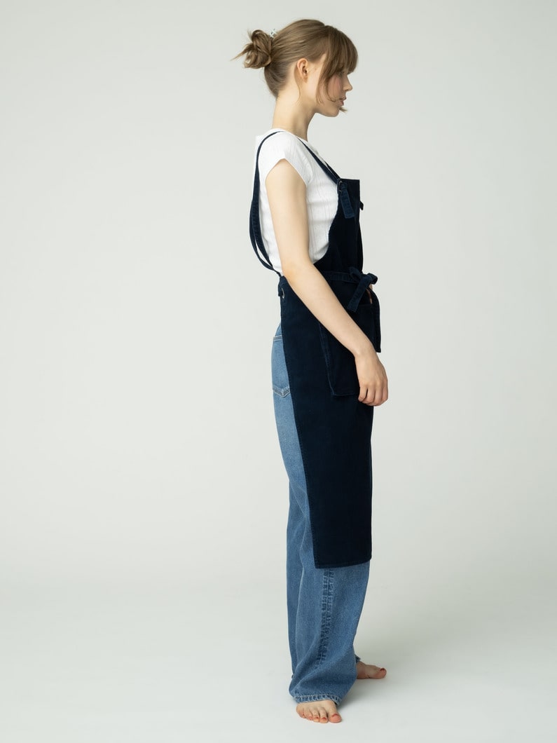 コーデュロイ ワーク エプロン 詳細画像 navy 2