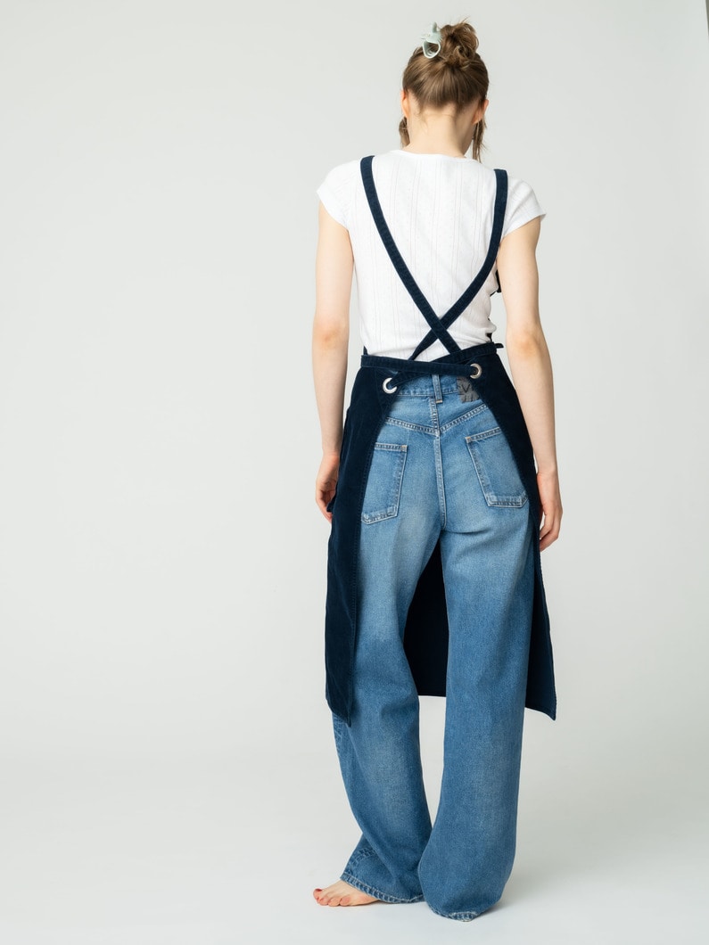 コーデュロイ ワーク エプロン 詳細画像 navy 3