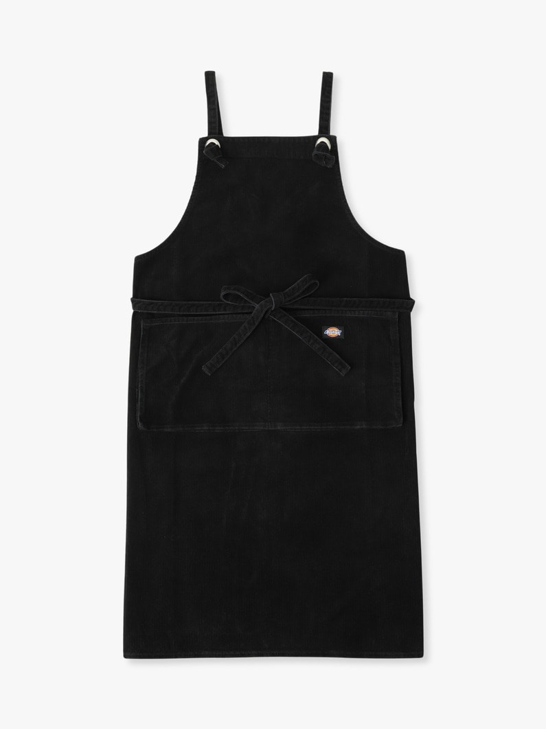 コーデュロイ ワーク エプロン 詳細画像 black