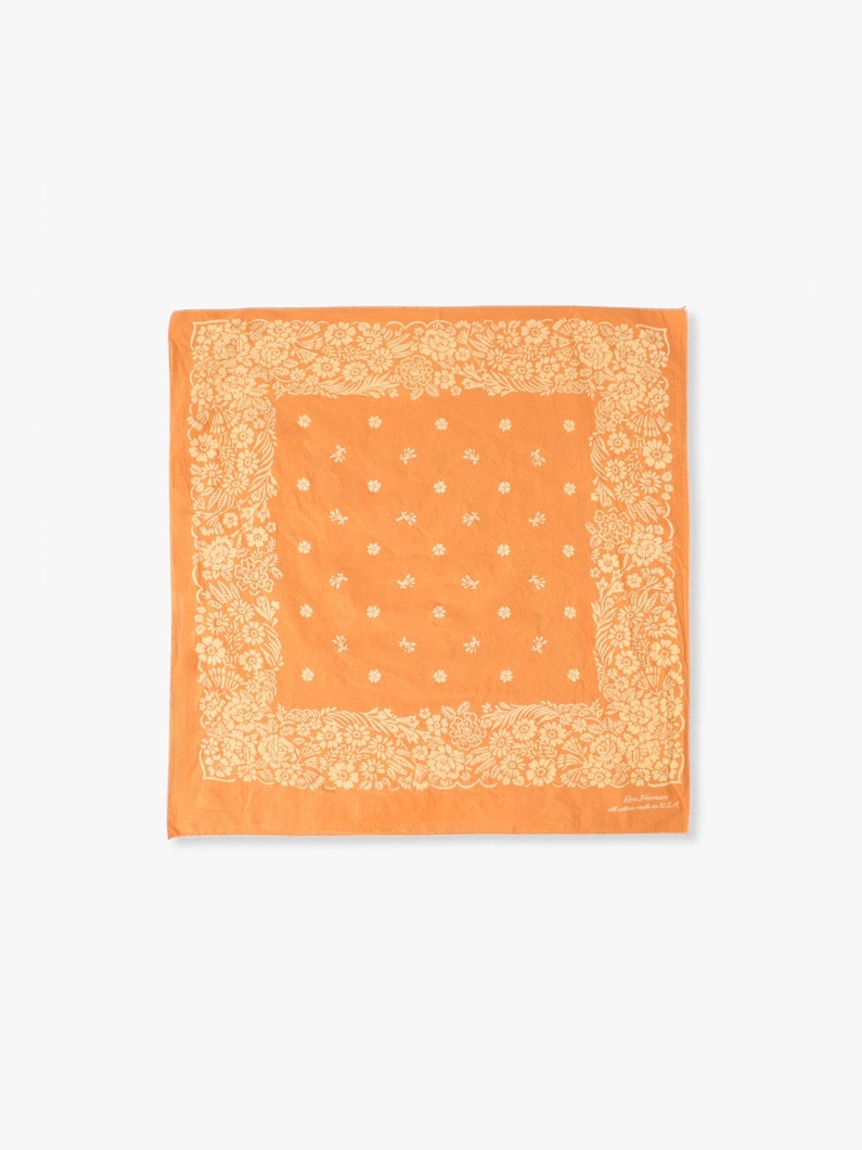 フラワーパターン バンダナ 詳細画像 orange