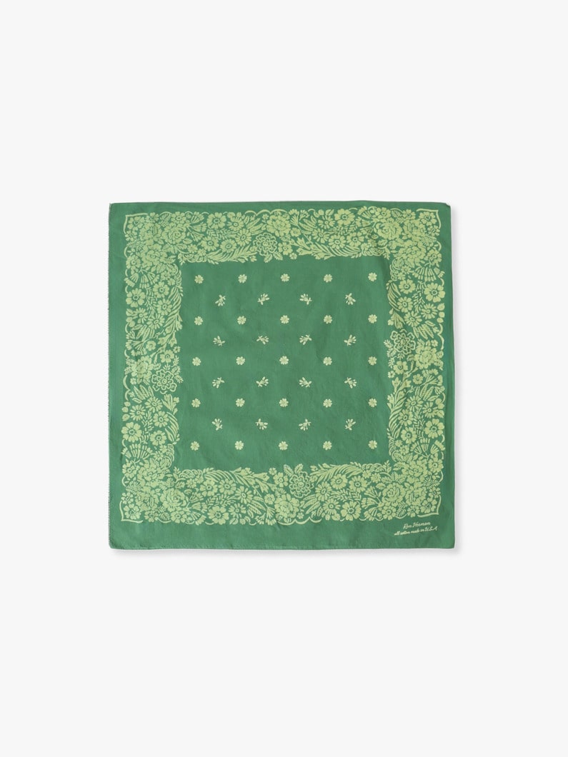 フラワーパターン バンダナ 詳細画像 green
