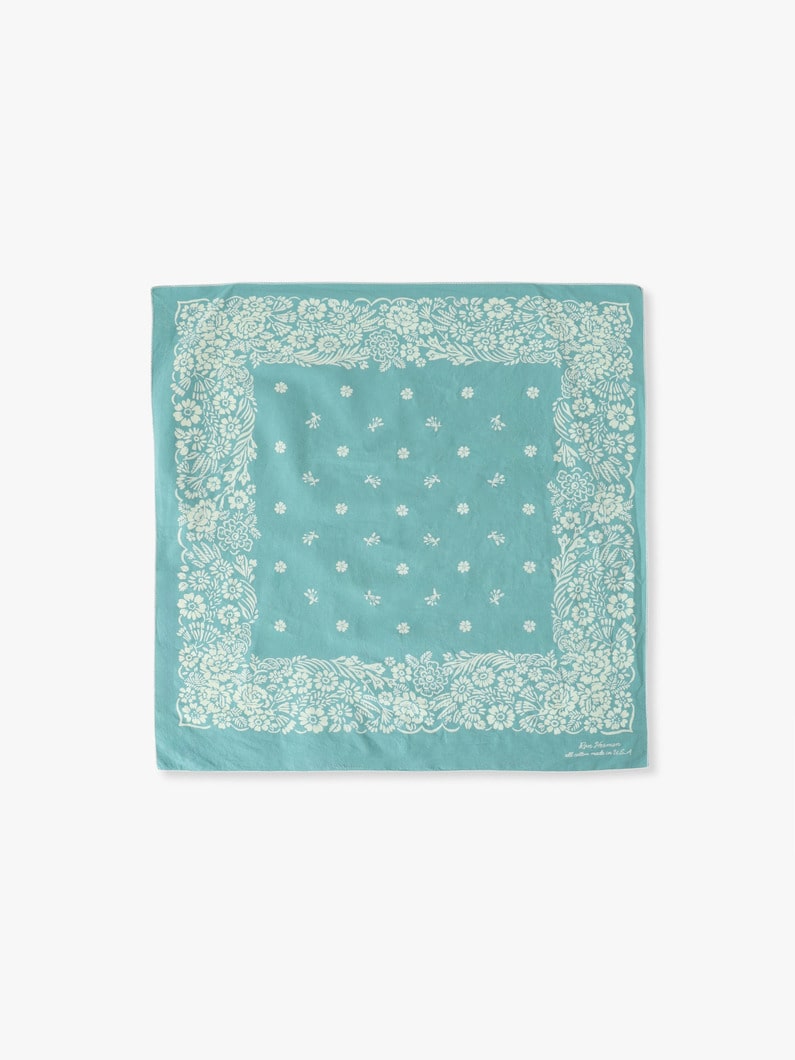 フラワーパターン バンダナ 詳細画像 turquoise