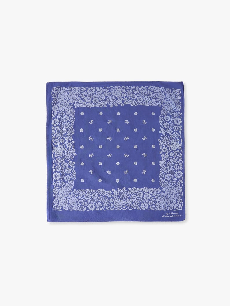 フラワーパターン バンダナ 詳細画像 royal blue