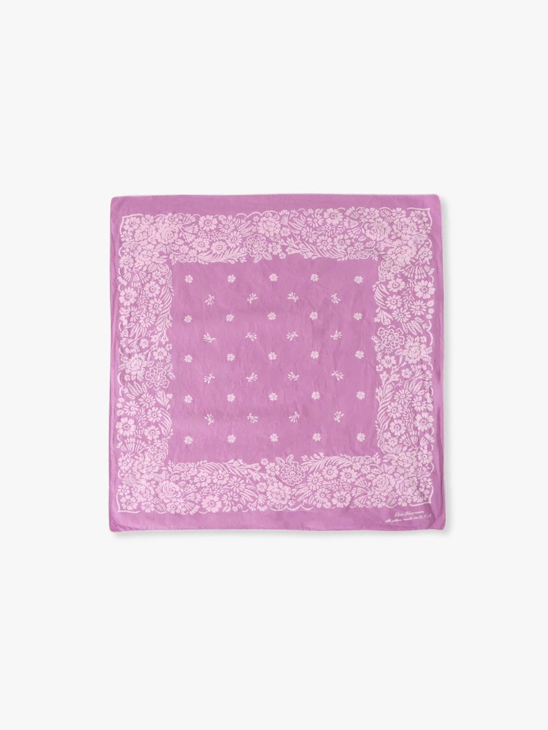 フラワーパターン バンダナ 詳細画像 purple 3