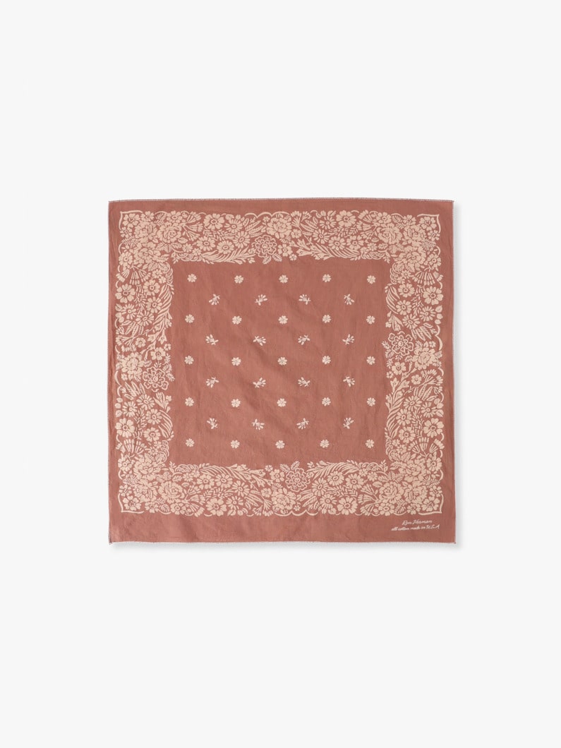 フラワーパターン バンダナ 詳細画像 terracotta