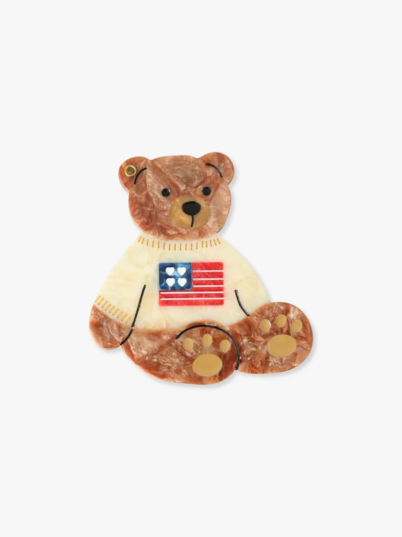 アメリカーナテディベア コンパクトミラー 詳細画像 brown 2