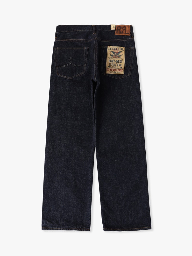 ヴィンテージ 5ポケット ストレートフィット デニムパンツ 詳細画像 blue 1