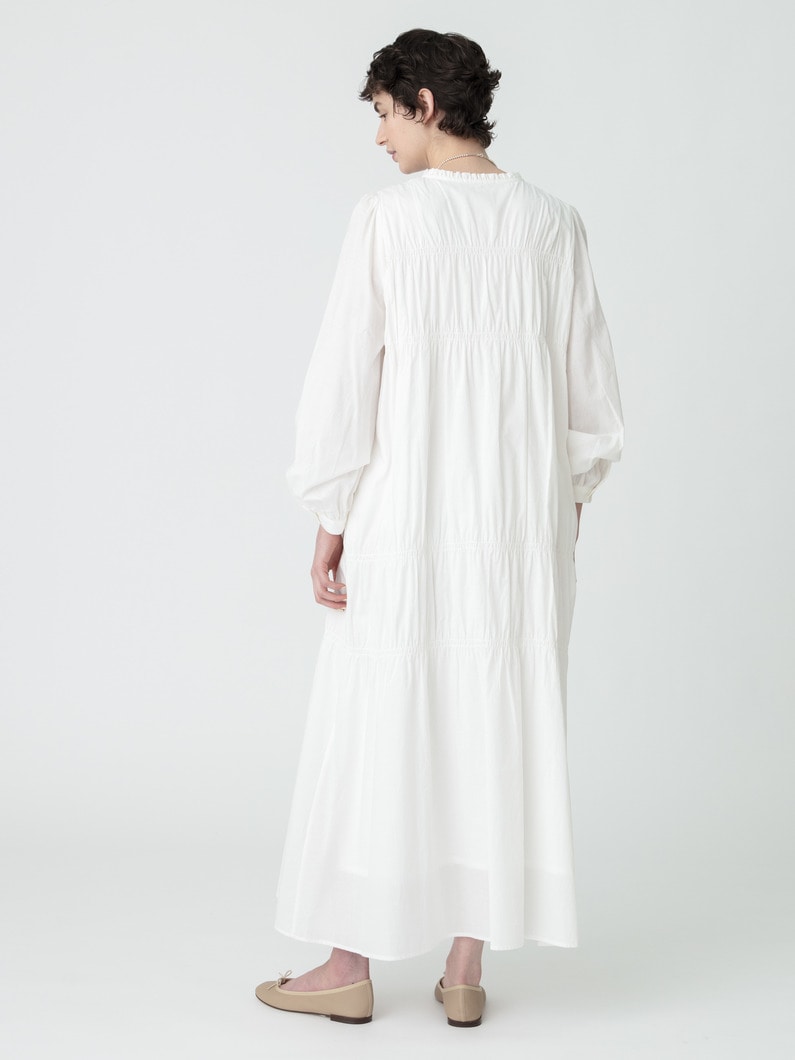シャーリング ドレス 詳細画像 white 3