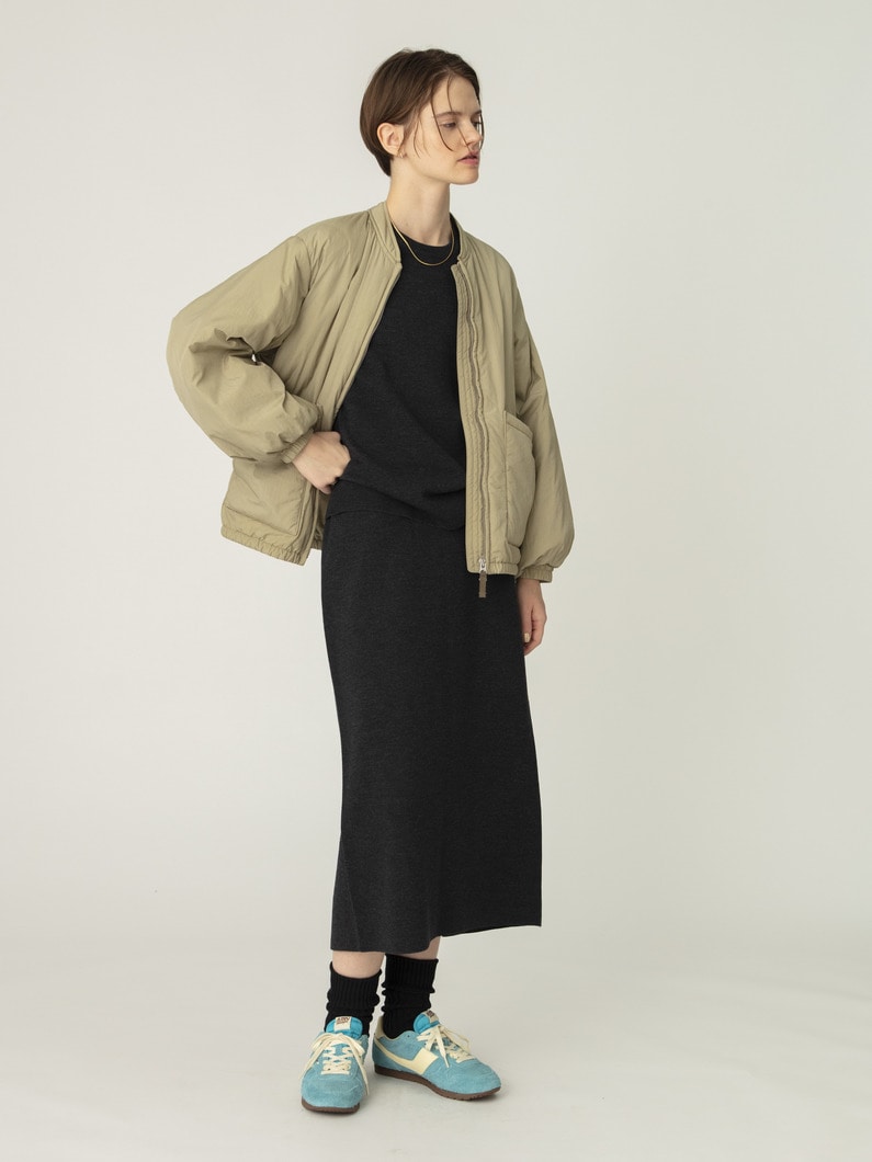 ジップアップ ブルゾン（ブラック/ベージュ） 詳細画像 beige 4