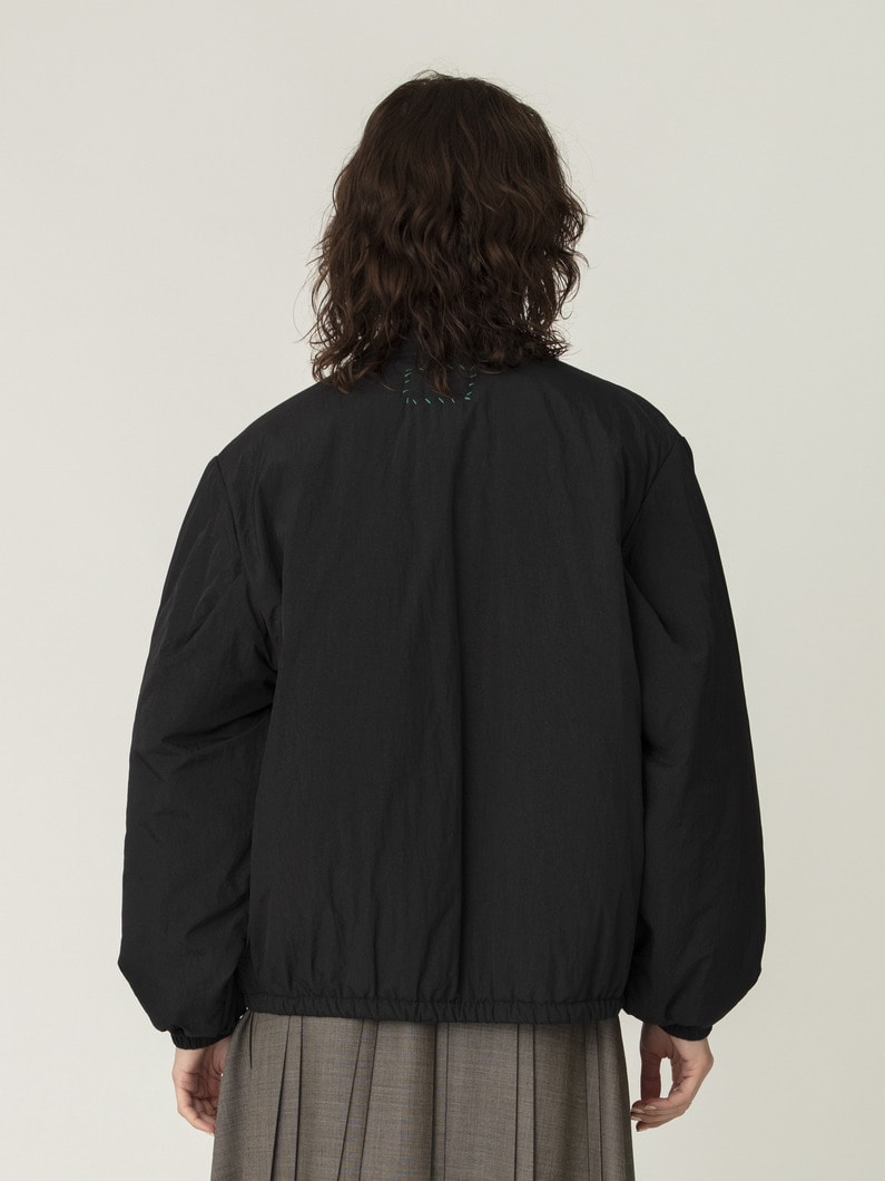 ジップアップ ブルゾン（ブラック/ベージュ） 詳細画像 black 3