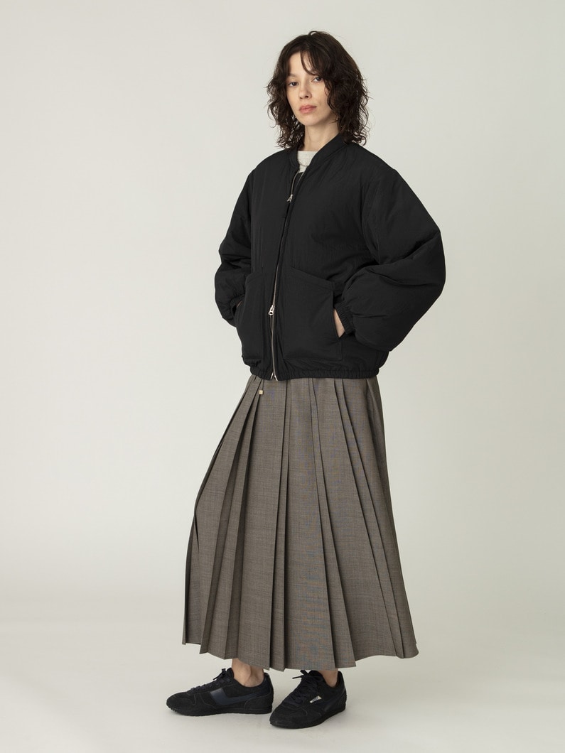 ジップアップ ブルゾン（ブラック/ベージュ） 詳細画像 black 4