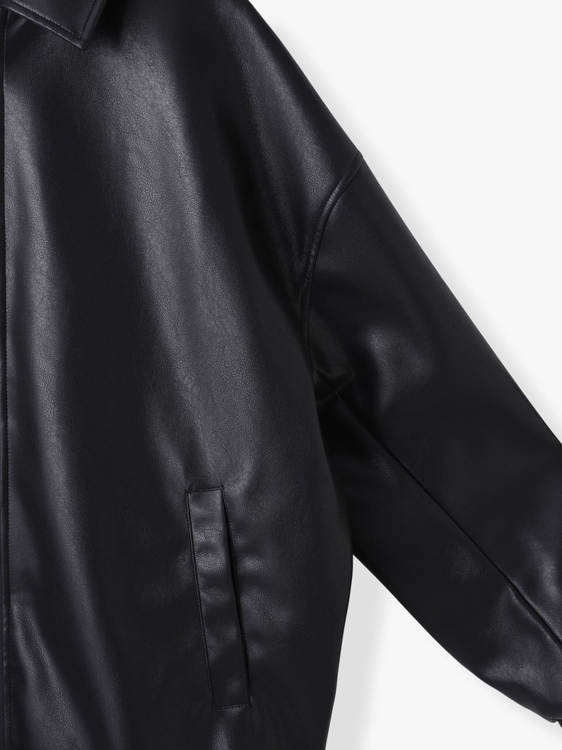フェイクレザー ジャケット 詳細画像 black 2