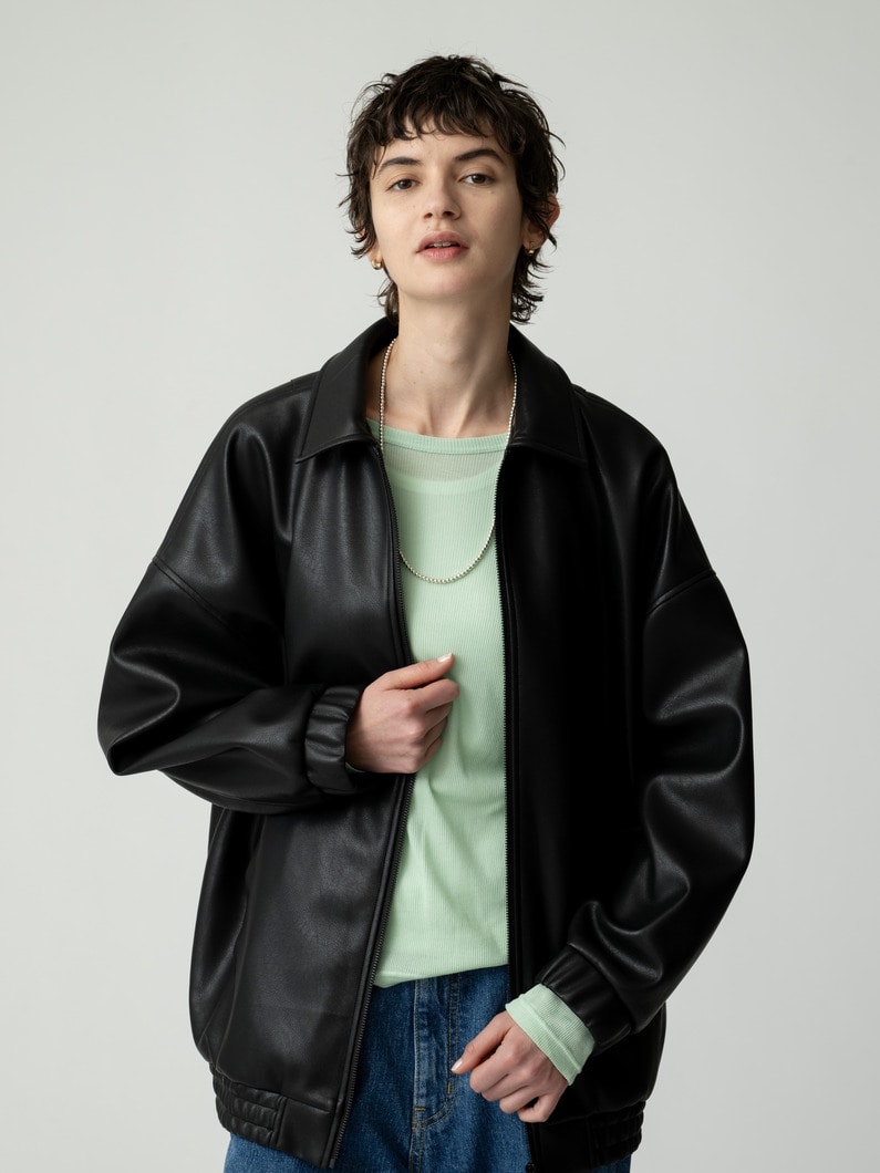 フェイクレザー ジャケット 詳細画像 black 1