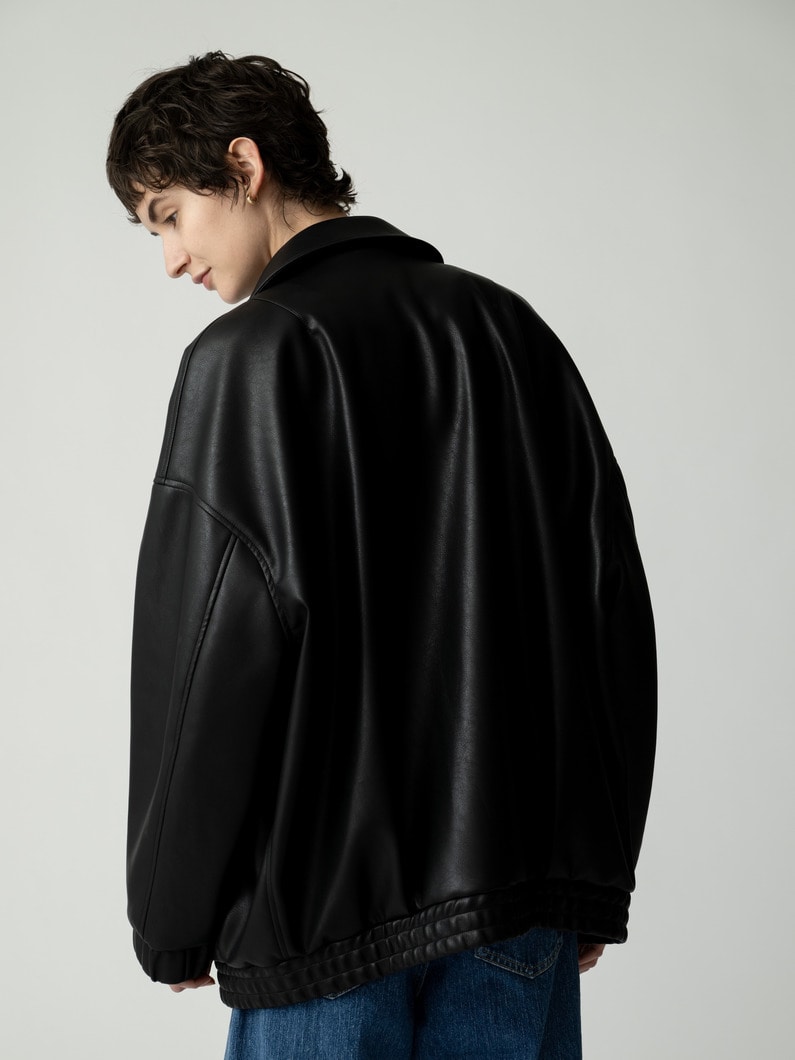 フェイクレザー ジャケット 詳細画像 black 3
