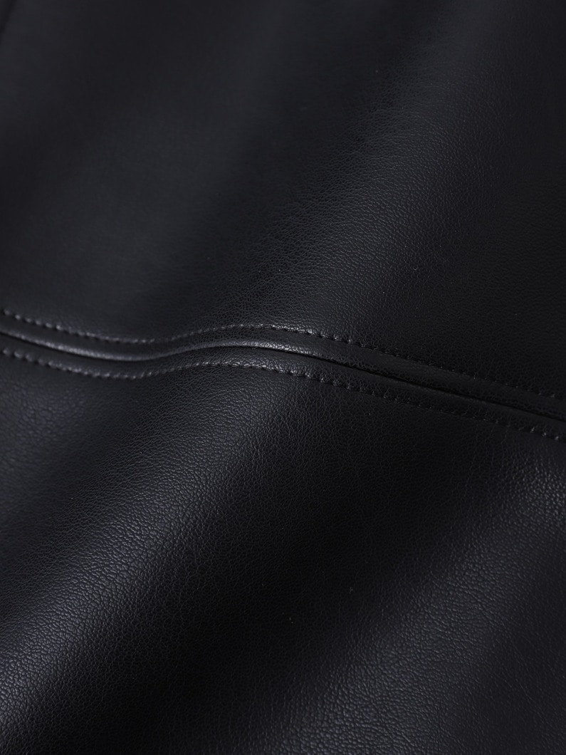 フェイクレザー ミニスカート 詳細画像 black 3