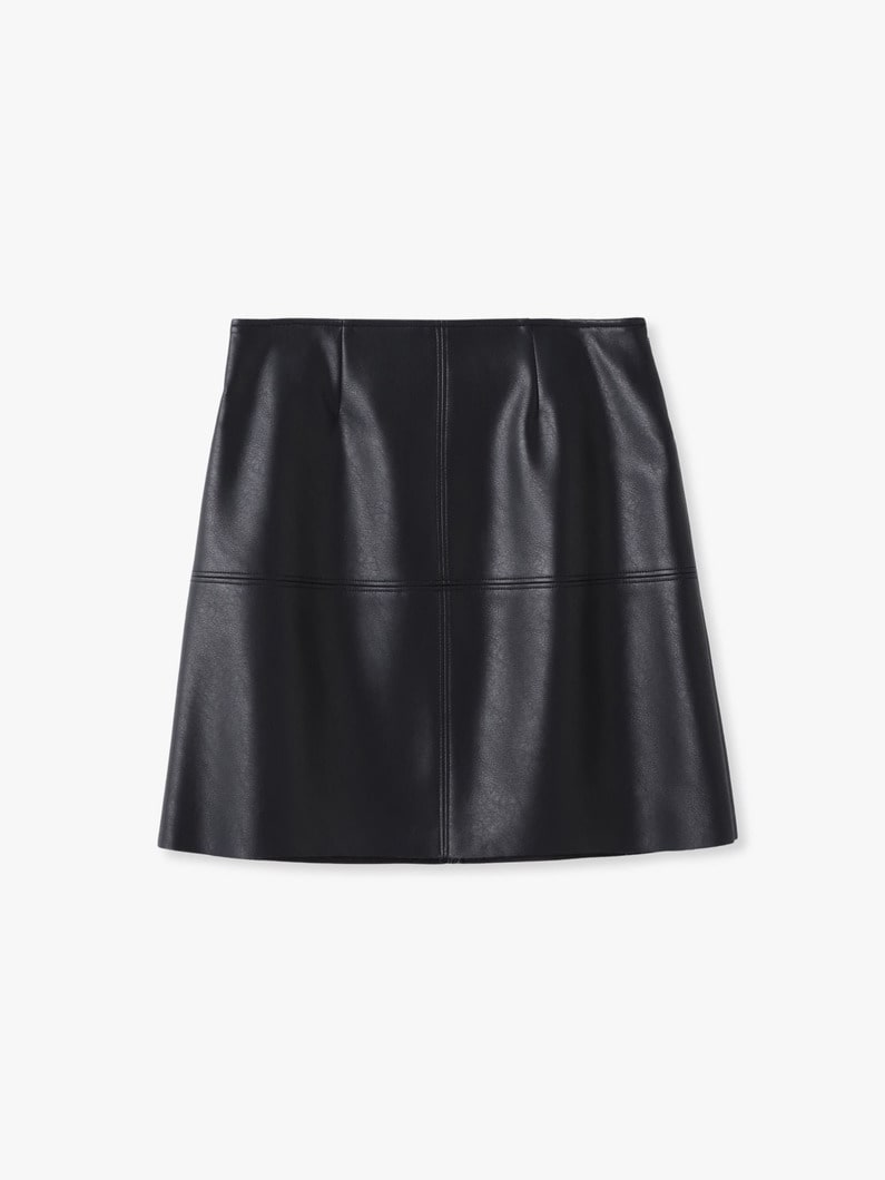 フェイクレザー ミニスカート 詳細画像 black 5