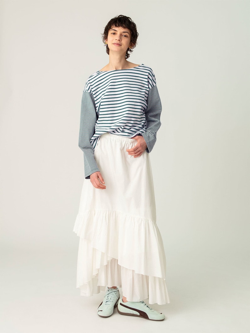 ティアード フレア スカート 詳細画像 white