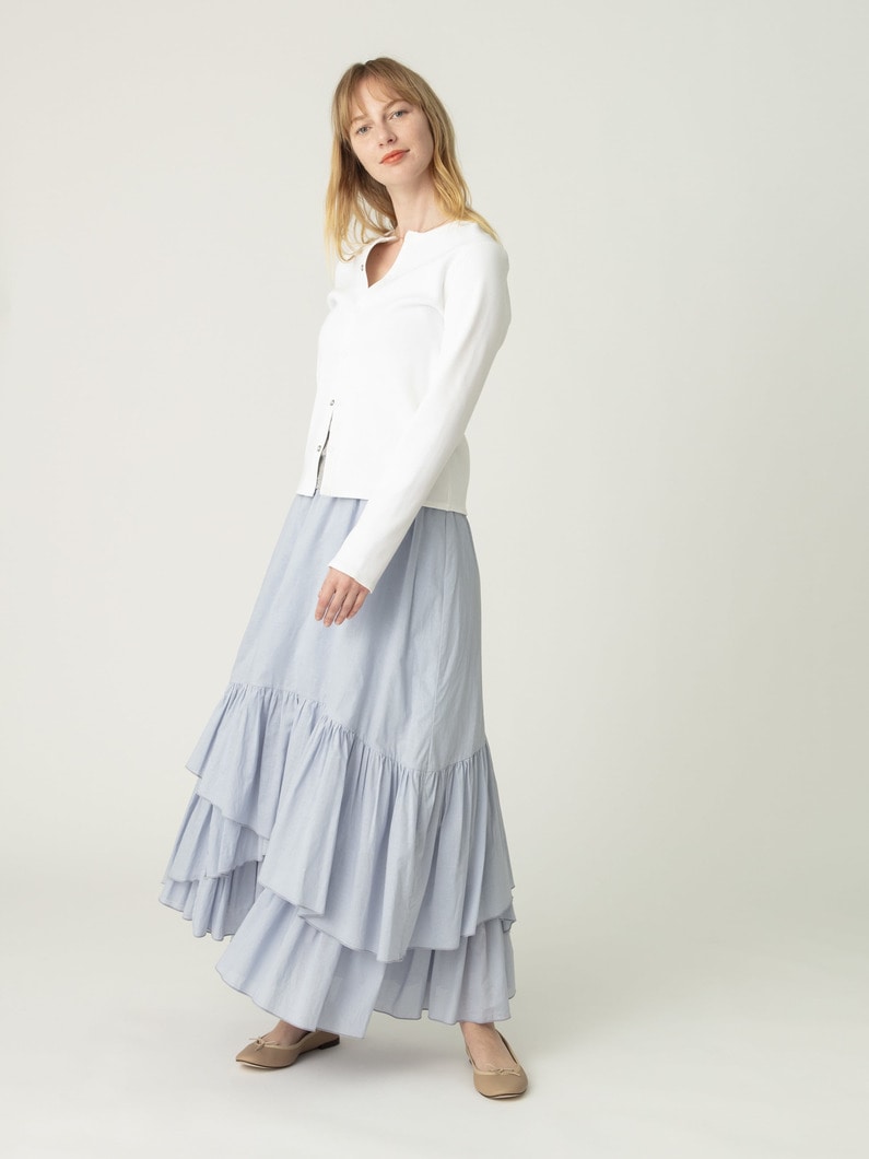 ティアード フレア スカート 詳細画像 blue 1