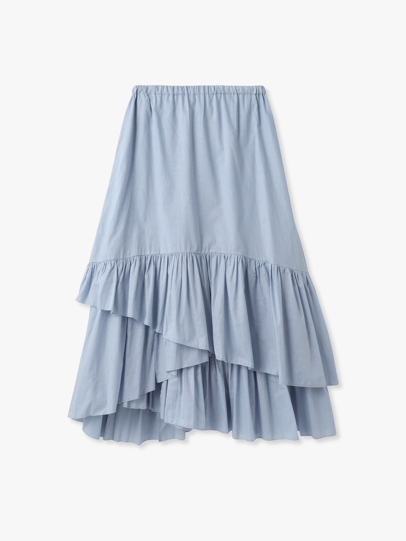 ティアード フレア スカート 詳細画像 blue 4